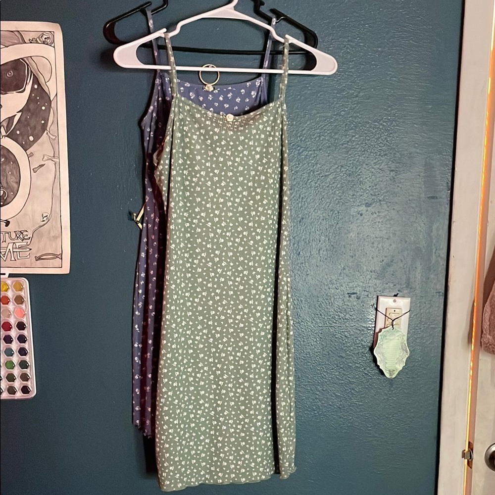 Green + Blue Floral Women's Dress’s